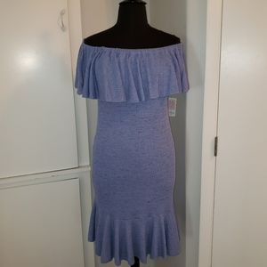 Lularoe 2XL CiCi Periwinkle marled blue & black